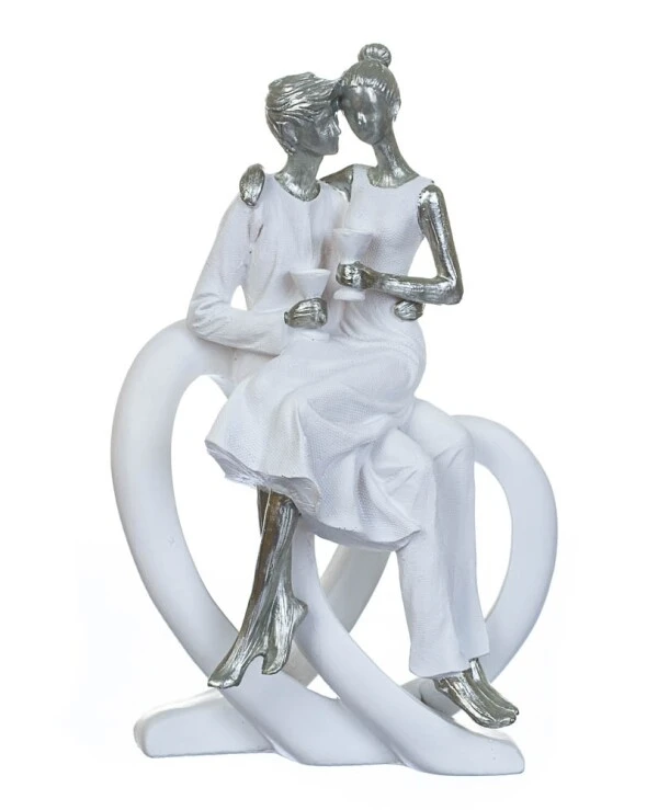 Statuettes - Фигурка Влюбленые в белом 24.5  Белый