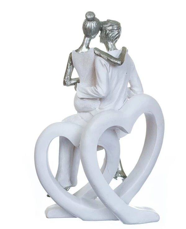 Statuettes - Фигурка Влюбленые в белом 24.5  Белый back