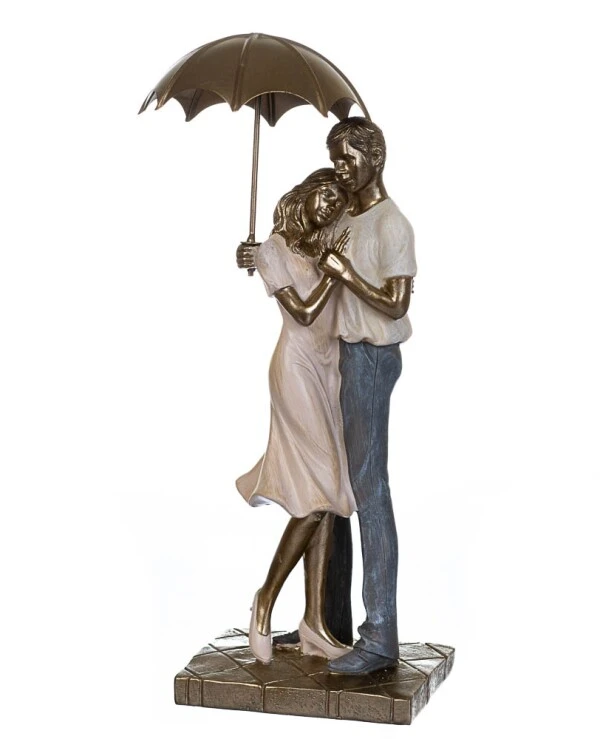 Statuettes - Фигурка Влюбленные под зонтом 28 см  Многоцветный