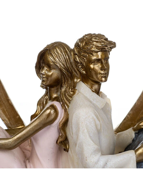 Statuettes - Фигурка Влюбленные около сердца 17.5 см  Многоцветный back