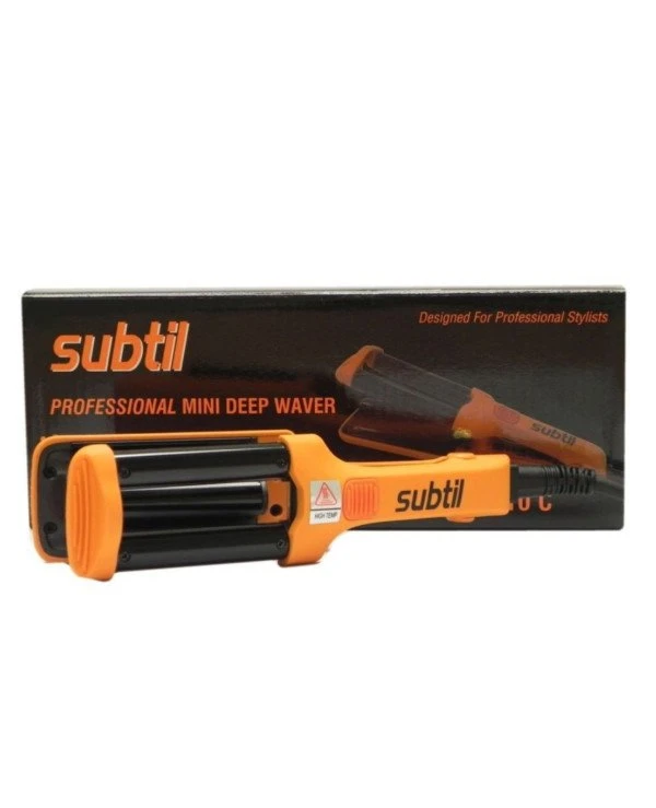 Subtil - Professional ceramic triple mini curling iron SUBTIL Orange