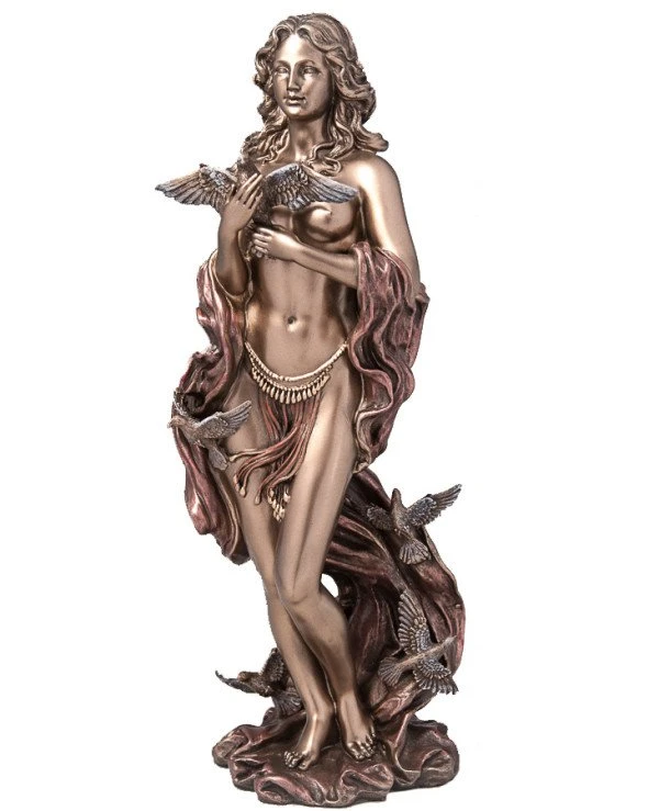 Veronese - Figurine "Aphrodite with birds" (31 cm)  Bronze