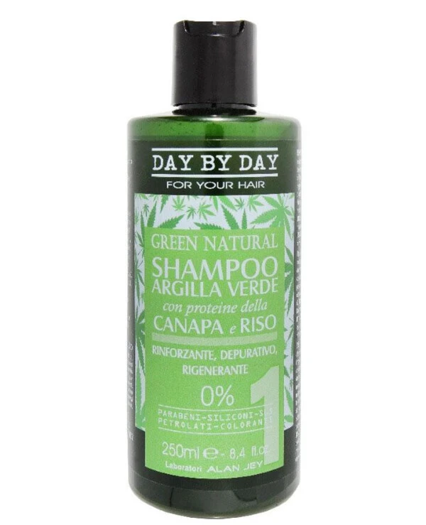 Alan Jey - Шампунь с зеленой глиной, протеинами конопли и риса Shampoo Argilla Verde Con Proteine Della Canapa E Riso 250 мл