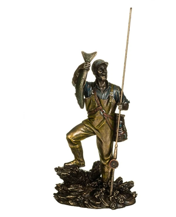 Veronese Figurine Fisherman (29.5 cm) | Fisherman figurine (29