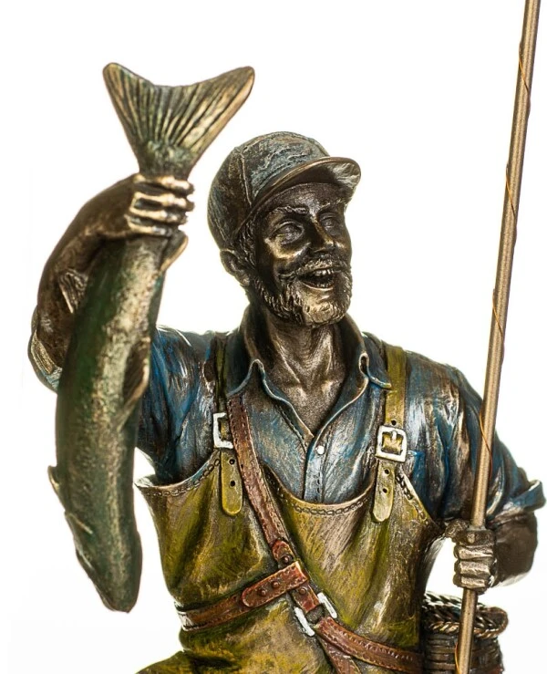 Veronese Figurine Fisherman (29.5 cm) | Fisherman figurine (29