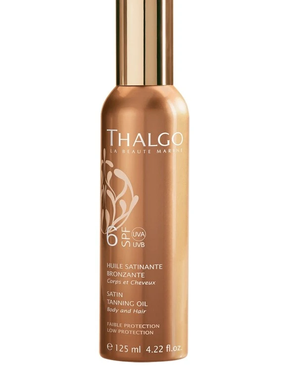 Thalgo - Атласное масло для загара для тела и волос Satin Tanning Oil SPF 6+ 125 мл