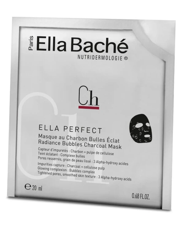Ella Bache - Кислородная маска с углём для сияния кожи Ella Perfect Radiance Bubbles Charcoal Mask 20 мл