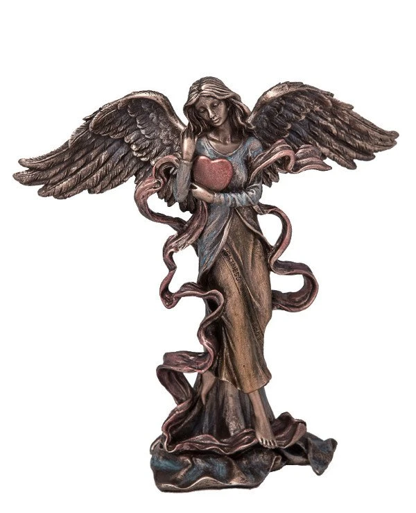 Veronese - Angel Heart Figurine (18 cm)  Bronze