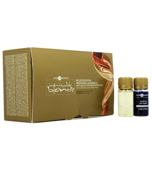 Hair Company professional - Глубокое восстановление с анти-желтым эффектом Inimitable Blonde Anti-Yellow Deep Reconstruction 10 мл х 10 шт