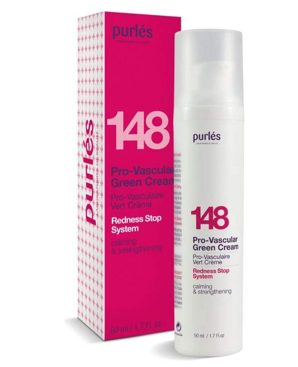 Purles - Про-сосудистый зелёный крем Redness Stop System Pro-Vascular Green Cream 50 мл