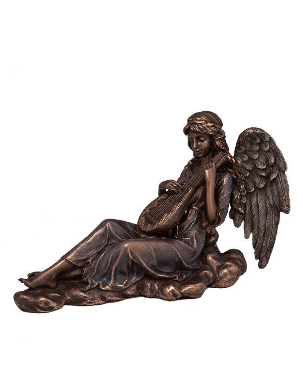 Veronese - Figurine "Playing Angel" (22 * 15 cm) 70493A4  Bronze