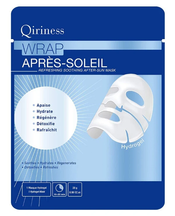 Qiriness - Гидрогелевая маска для лица освежающая Wrap Après-Soleil Refreshing Soothing After-Sun Mask 28 г