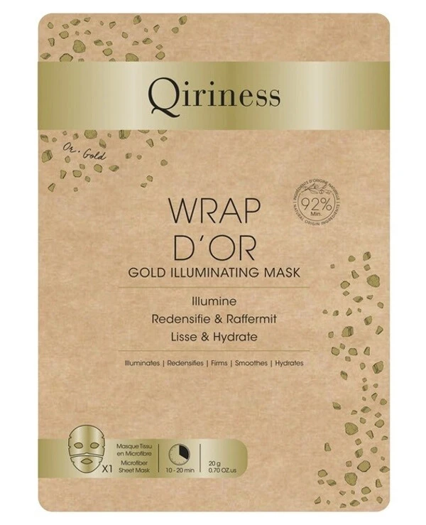 Qiriness - Маска гидрогелевая с 24-каратным золотом Wrap d’Or / Gold Illuminating Mask 27 г