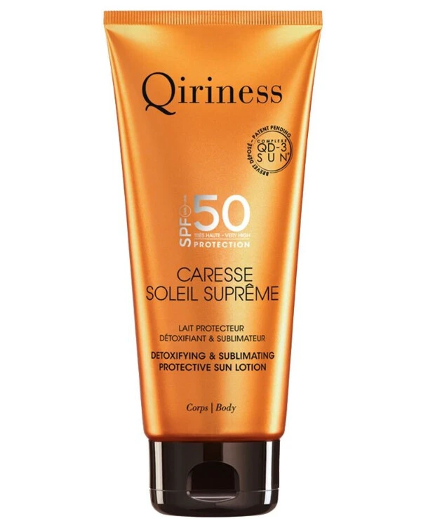 Qiriness - Сонцезахисний крем Досконалість і Детокс для шкіри обличчя SPF50 Caresse Soleil Suprême Visage SPF50 Detoxifying & Sublimating Protective Sun cream SPF50 200 мл