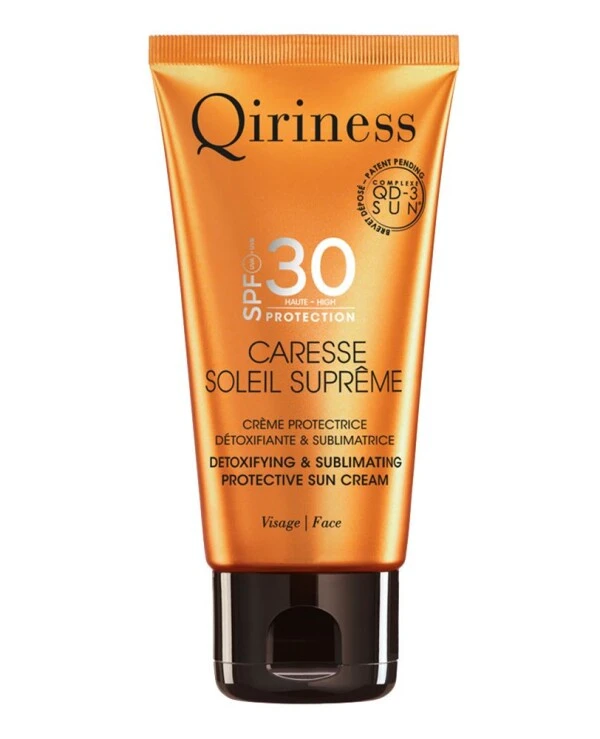 Qiriness - Солнцезащитный крем Совершенство и детокс для кожи лица SPF30 Caresse Soleil Suprême Visage SPF30 Detoxifying & Sublimating Protective Sun cream SPF30 50 мл