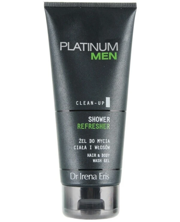 Dr Irena Eris - Шампунь-гель для тела и волос Platinum Men Shower Refresher Hair Body Wash Gel 200 мл