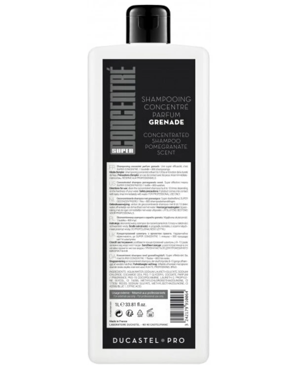 Subtil - Highly concentrated shampoo for all hair types with a pomegranate scent Shampooing Concentre à la Grenade 1000ml