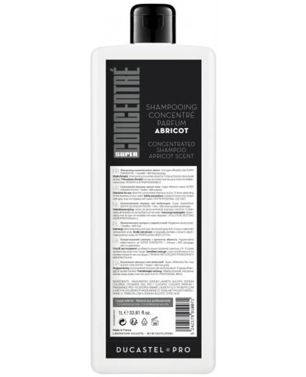 Subtil - Highly concentrated shampoo for all hair types with apricot scent Shampooing Concentre D'abricot 1000ml