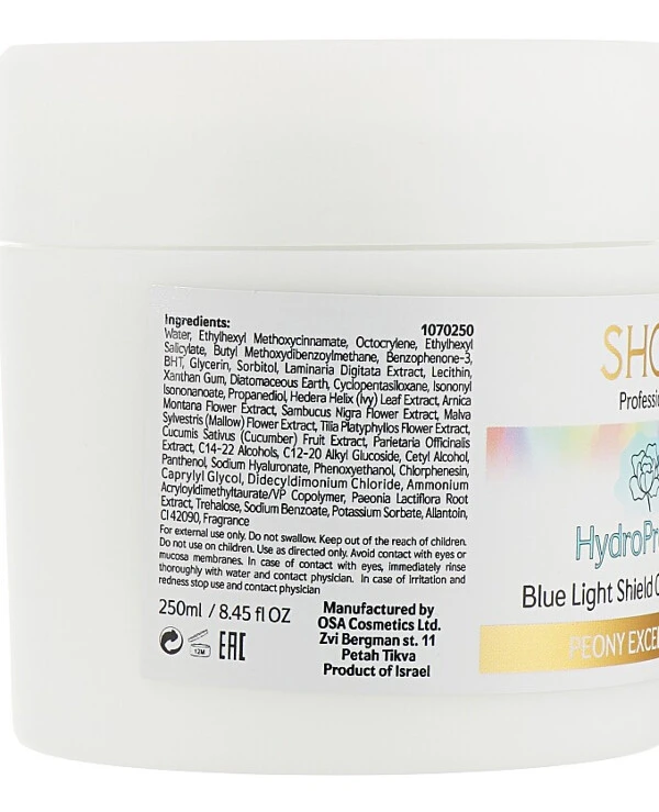 Shor Professional - Moisturizing Day Cream SPF15 HydroProtect Blue Light Shield Cream SPF-15 250ml back
