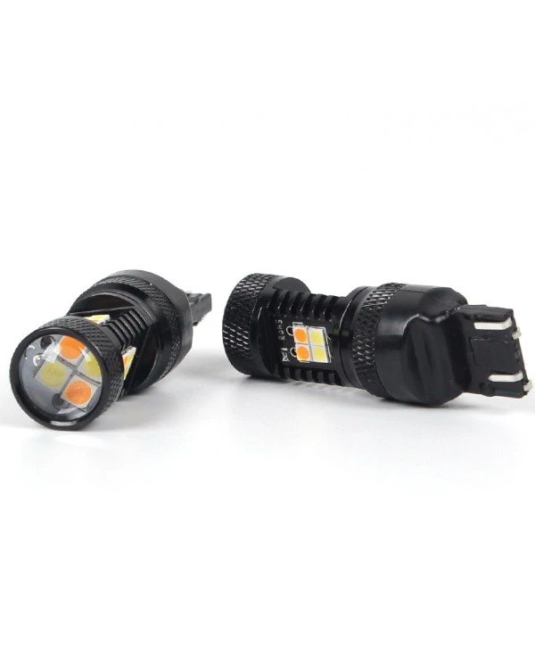 Carlamp - Светодиодные автолампы 4U-Series W21/5W-T20 Белый+Желтый  