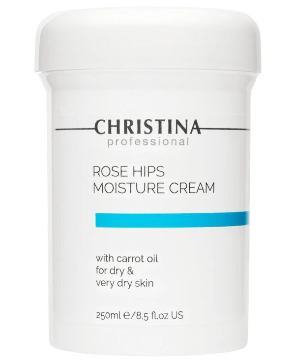 Christina - Moisturizer with carrot oil for dry to very dry skin Rose Hips Moisture Cream with Carrot Oil for dry and very dry skin 250ml
