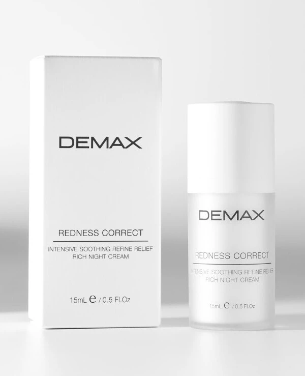 Demax Night concealer cream for dry, sensitive and couperose skin | Demax Redness Correct Intensive Soothing Refine Relief Rich Night Cream 15 ml