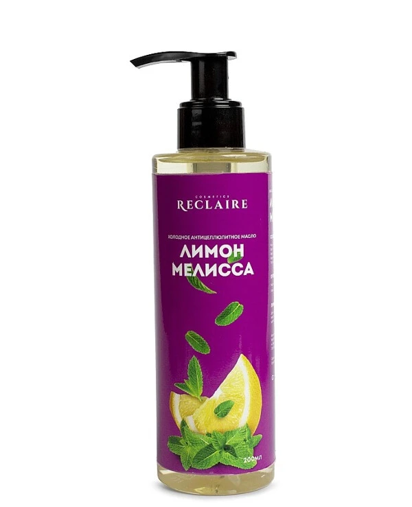 Reclaire - Cold anti-cellulite oil Lemon - Melissa  200ml