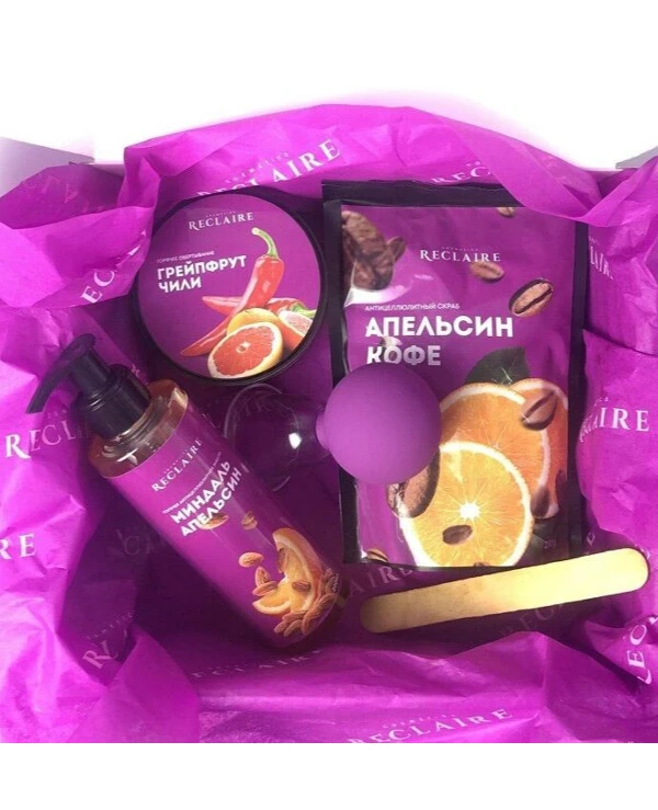 Reclaire - Hot complex Scrub + Wrap + Oil  200ml * 2 back