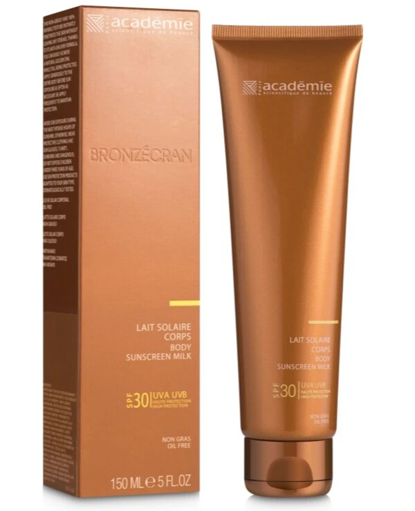 Academie - Солнцезащитное молочко для тела SPF 30 Bronzecran Body Sunscreen Milk SPF 30 150 мл