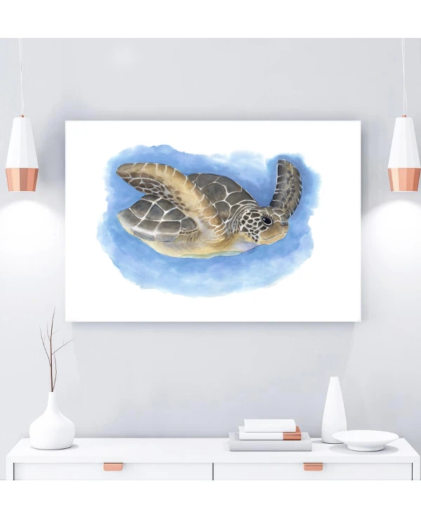 DigitalArtNadi Черепаха - акварельный постер, цифровой товар для скачивания JPG | 6-Turtle