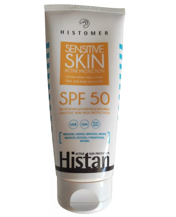 Histomer - Солнцезащитный крем для лица и тела SPF50 Histan Sensitive Skin Active Protection 200 мл