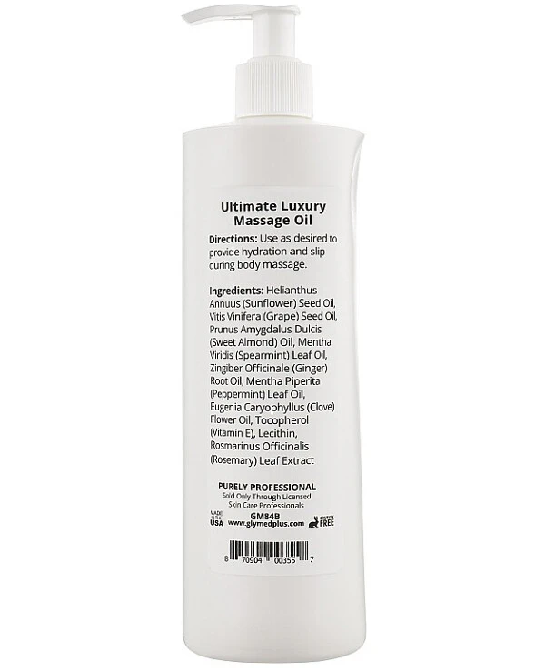 GlyMed Plus - Массажное масло с мятой Ultimate Luxury Massage Oil 450 мл back