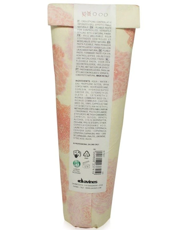 Davines Мягкая паста средней фиксации | Medium Hold Pliable Paste фото, цена, купить