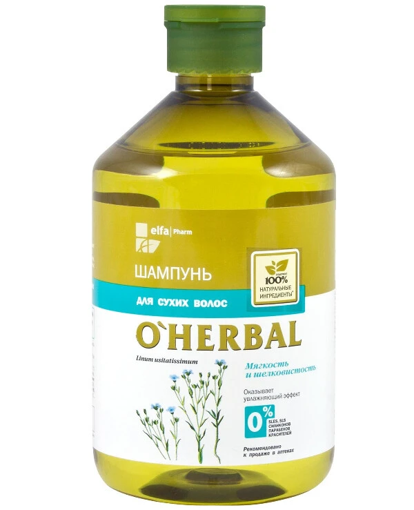 O'Herbal - Шампунь для сухих волос Flax Extract Shampoo 500 мл