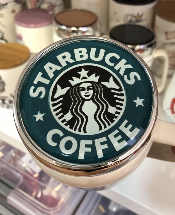 Home decor Кружка с логотипом Starbucks (логотип черный), 420 мл | Coffee cup фото, купить