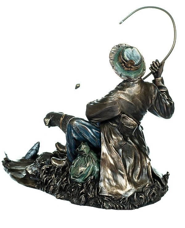 Veronese - Figurine Fisherman (17.5cm) 72829A4  Bronze back