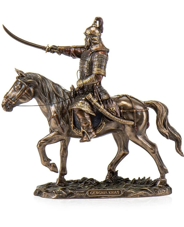 Veronese - Статуэтка Чингисхан на коне (31,5 см) 77688A4  Бронзовый