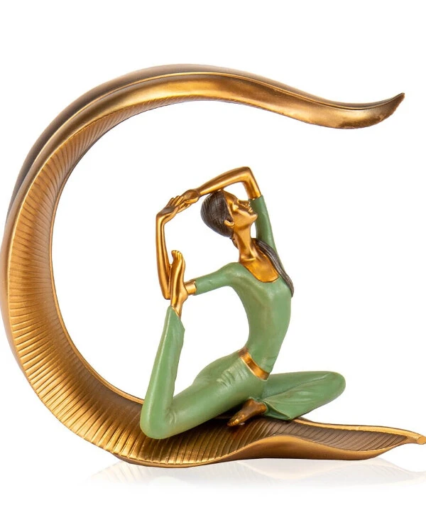 Statuettes - Статуэтка Йогиня (24 см)  Золото