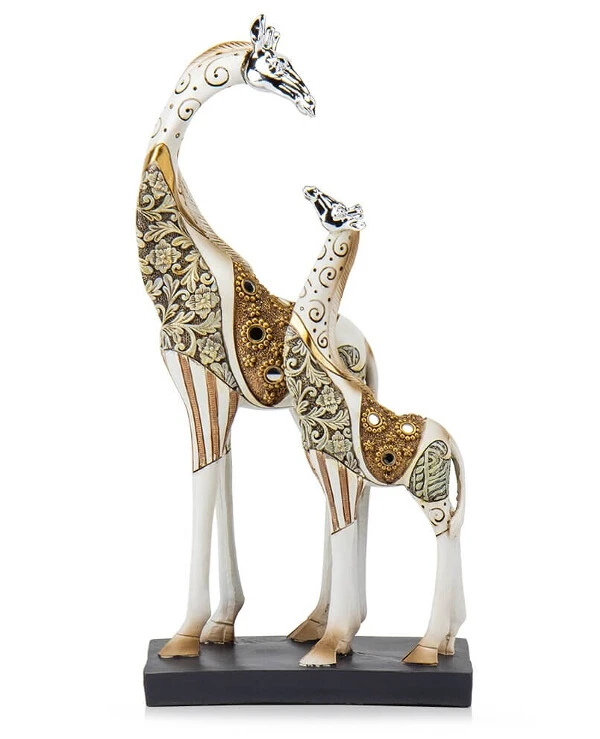 Statuettes - Статуэтка Семья жирафов (38.5 см)  Золото