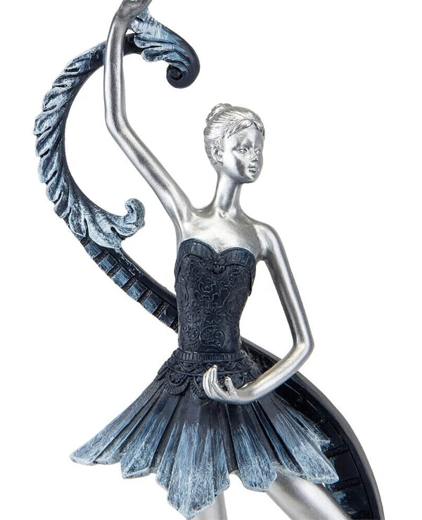 Statuettes - Статуэтка Балерина на сцене (45 см)  Серо-синий back