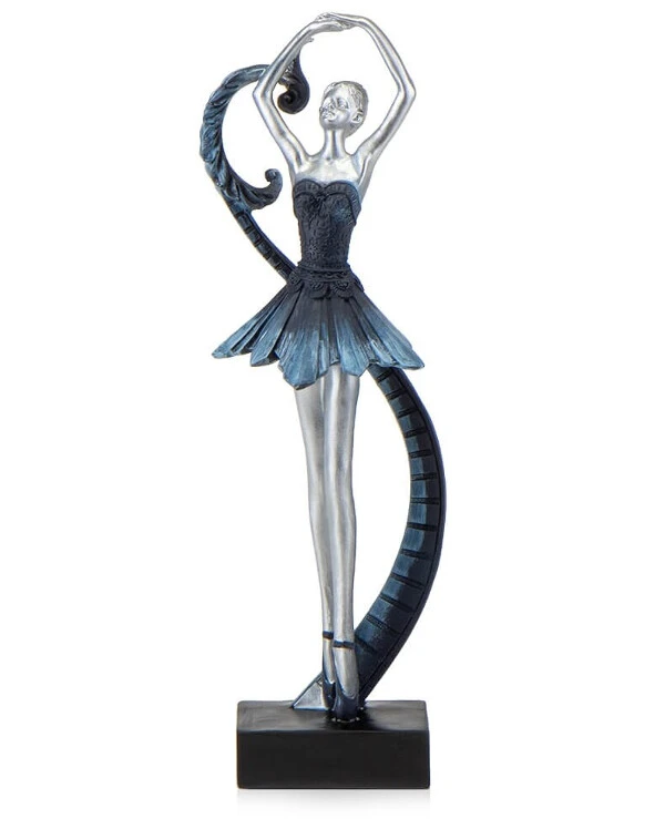 Statuettes - Статуэтка Лебединое озеро  Серо-синий