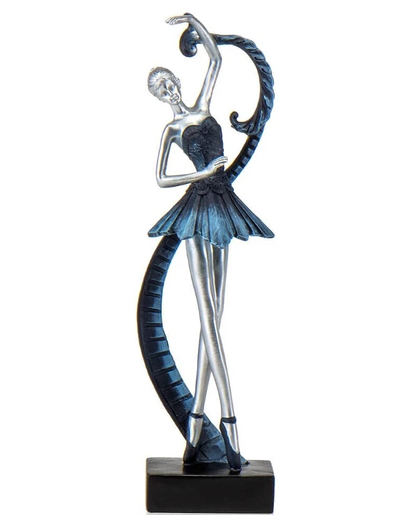 Statuettes - Статуэтка Грация балерины (33см)  Серо-синий