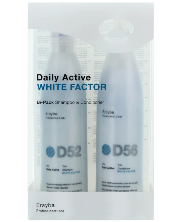 Erayba - Set for gray and bleached hair D52/D56 White Factor 2x250ml