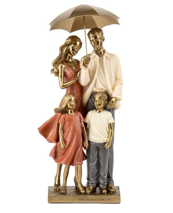 Statuettes - Статуэтка Крепкая семья (41см)  Золото