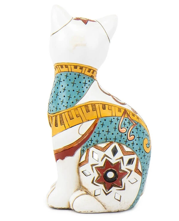 Statuettes - Статуэтка Этно кошка (25 см)  Белый back