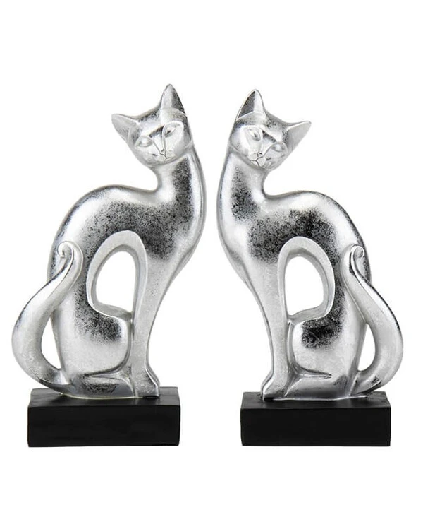 Statuettes - Статуэтка Египетские кошки (24 см)  Серебро