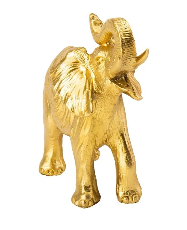Statuettes - Статуэтка Индийский слон (15 см)  Золото back