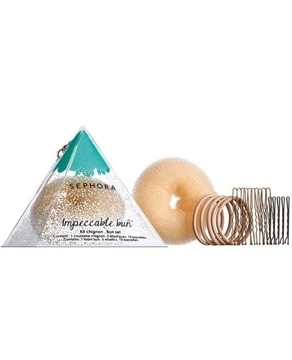 Sephora - Набор для прически: валик, резинки, шпильки - Блонд Impeccable Bun Set Accessories Blond Бежевый