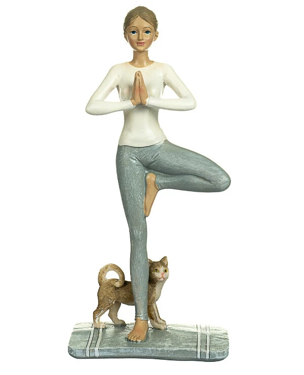 Statuettes - Фигурка Йога Викшасана (13.5 см)  Серый