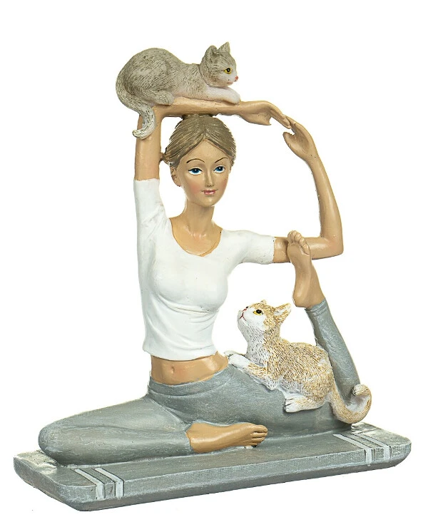 Statuettes - Фигурка Йога Ширшасана (16 см)  Серый